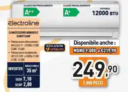 Unieuro Electroline Climatizzatore monosplit ELNKIT124MF offerta