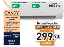 Unieuro CANDY Climatizzatore candy pura 2025 offerta