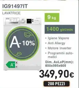 Unieuro IGNIS IG91497IT Lavatrice offerta
