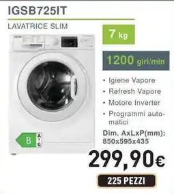 Unieuro IGNIS IGSB725IT Lavatrice slim offerta