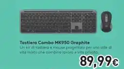 Unieuro logi Tastiera combo MK950 graphite offerta