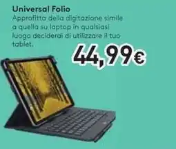 Unieuro logi Universal folio offerta