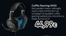Unieuro logitech cuffia gaming G432 offerta