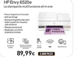 Unieuro HP Envy 6520e La stampante multifunzione all-in-one offerta