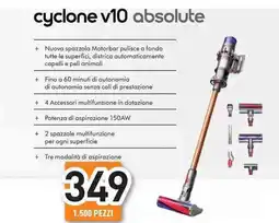 Unieuro dyson cyclone v10 absolute offerta