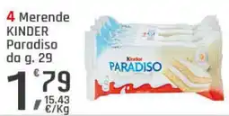 Supermercati Dok Merende KINDER Paradiso offerta