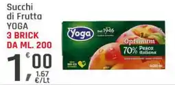 Supermercati Dok Succhi di frutta yoga 3 brick offerta