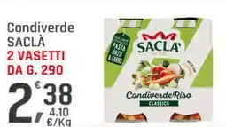 Supermercati Dok Condiverde SACLÀ 2 vasetti offerta