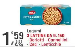 Supermercati Dok SELEX cotti a vapore ceci offerta