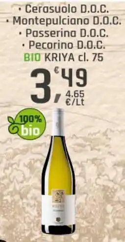 Supermercati Dok Cerasuolo D.O.C. BIO KRIYA offerta