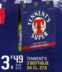 Supermercati Dok Tennent's 3 BOTTIGLIE offerta
