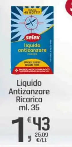 Supermercati Dok Liquido Antizanzare Ricarica SELEX offerta