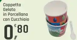 Supermercati Dok Coppetta Gelato in Porcellana con Cucchiaio offerta