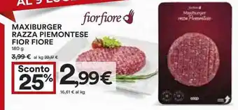 Coop Maxiburger razza piemontese FIOR FIORE offerta