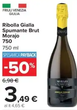 Carrefour Market Ribolla Gialla Spumante Brut Morajo offerta
