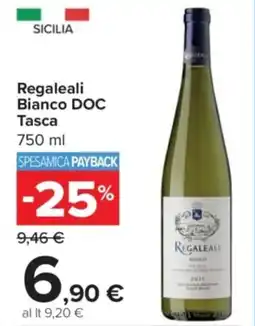 Carrefour Market Regaleali Bianco DOC Tasca offerta