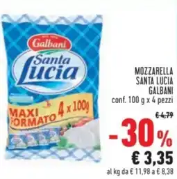 Conad Mozzarella santa lucia GALBANI offerta
