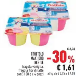 Conad Fruttolo maxi duq NESTLÉ offerta