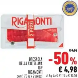 Conad Bresaola della valtellina IGP RIGAMONTI offerta