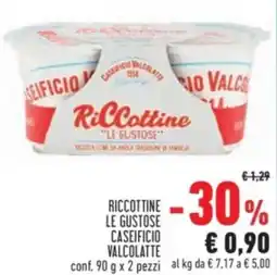 Conad Riccottine le gustose caseificio VALCOLATTE offerta