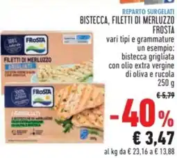 Conad Bistecca, filetti di merluzzo FROSTA offerta