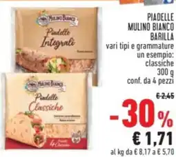 Conad Piadelle Mulino Bianco barilla offerta