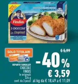 Conad Reparto surgelati croccole FINDUS le originali offerta