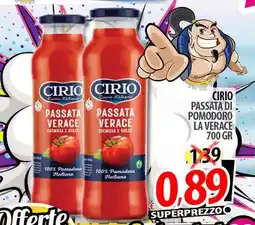 Il Genio Supermercato Cirio passata di pomodoro la verace offerta