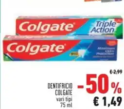 Conad Dentifricio COLGATE vari tipi offerta