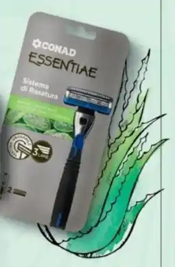 Conad Sistema rasatura lame +2 ricariche CONAD ESSENTIAE offerta