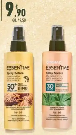 Conad Spray solare pelli sensibili Bimbi SPF 50+ CONAD ESSENTIAE offerta