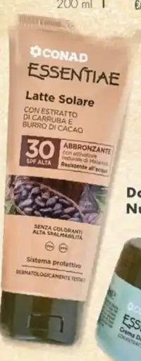 Conad Latte solare Abbronzante SPF 30 CONAD ESENTIAE offerta