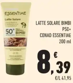 Conad Latte solare bimbi P50+ CONAD ESSENTIAE ESSENTIAE offerta