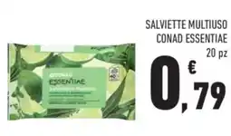 Conad Salviette multiuso CONAD ESSENTIAE 20 pz offerta