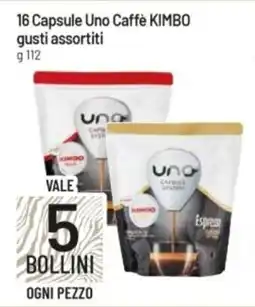 IperFamila 16 Capsule Uno Caffè KIMBO gusti assortiti offerta
