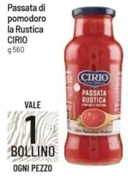IperFamila Passata di pomodoro la Rustica CIRIO offerta
