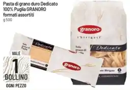 IperFamila Pasta di grano duro Dedicato 100% Puglia GRANORO formati assortiti offerta