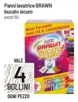 IperFamila Panni lavatrice BRAWN bucato sicuro 50 pezzi offerta