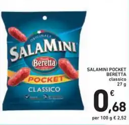 Spazio Conad Salamini pocket BERETTA classico offerta