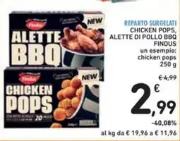 Spazio Conad Chicken pops alette di pollo bbq FINDUS offerta