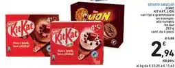 Spazio Conad Cono KIT KAT, LION vari tipi e grammature offerta