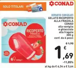 Spazio Conad Gelato Ricoperto Alla Fragola CONAD offerta