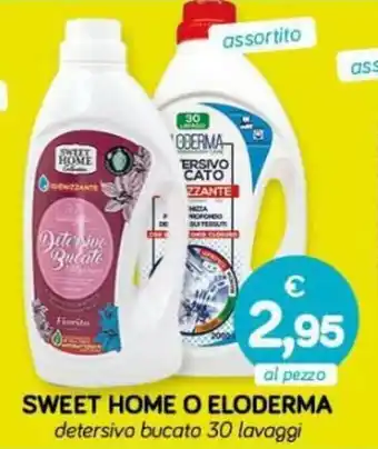 Sweet Home o Eloderma Detersivo Bucato 30 lavaggi