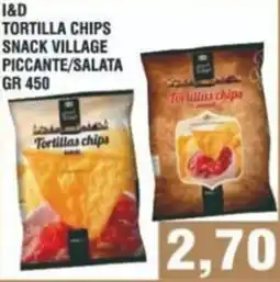 Bitar I&d tortilla chips snack village piccante/salata offerta