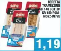 Bitar Beretta tramezzino cotto/ pom-mozz-olive offerta
