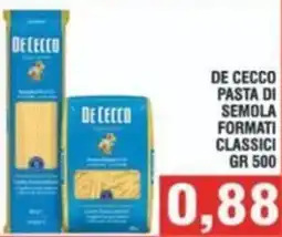 Bitar De cecco pasta di semola formati classici offerta
