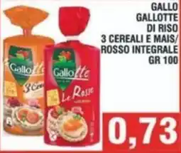 Bitar Gallo gallotte di riso 3 cereali e mais/ rosso integrale offerta