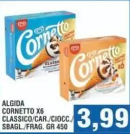 Bitar Algida cornetto x6 classico/car./ciocc./ sbagl/frag. offerta