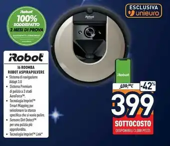 Unieuro 16 roomba robot aspirapolvere offerta