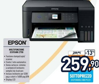 Unieuro Stampante offerta